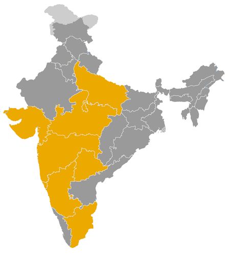 India • 45 • Maratha dynasty: map